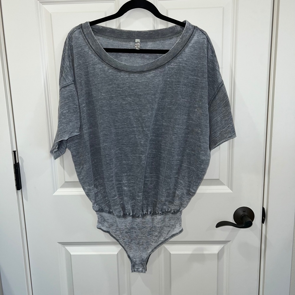 Intimately Free People Cozy Cool Girl Bodysuit Oversized Gray Size XS‎